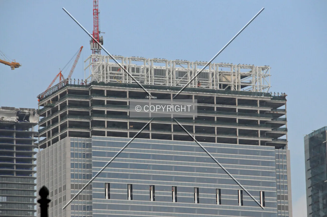 Upper floors viewed from the southwest