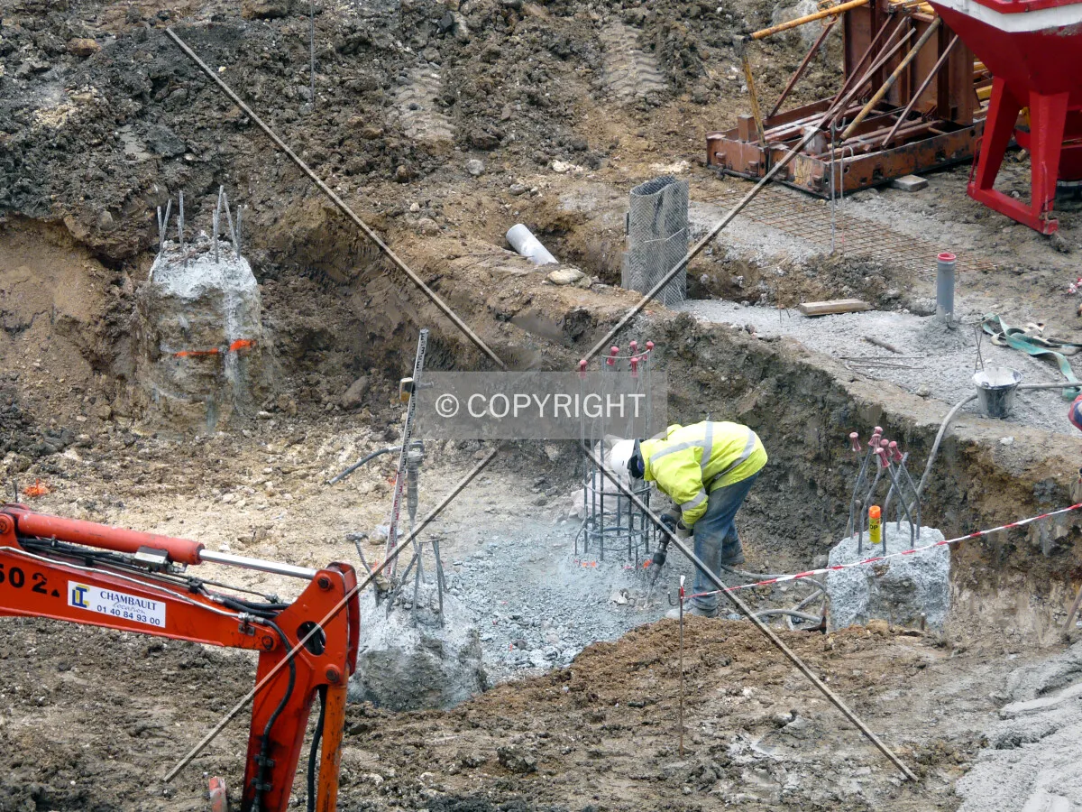 Top of caissons