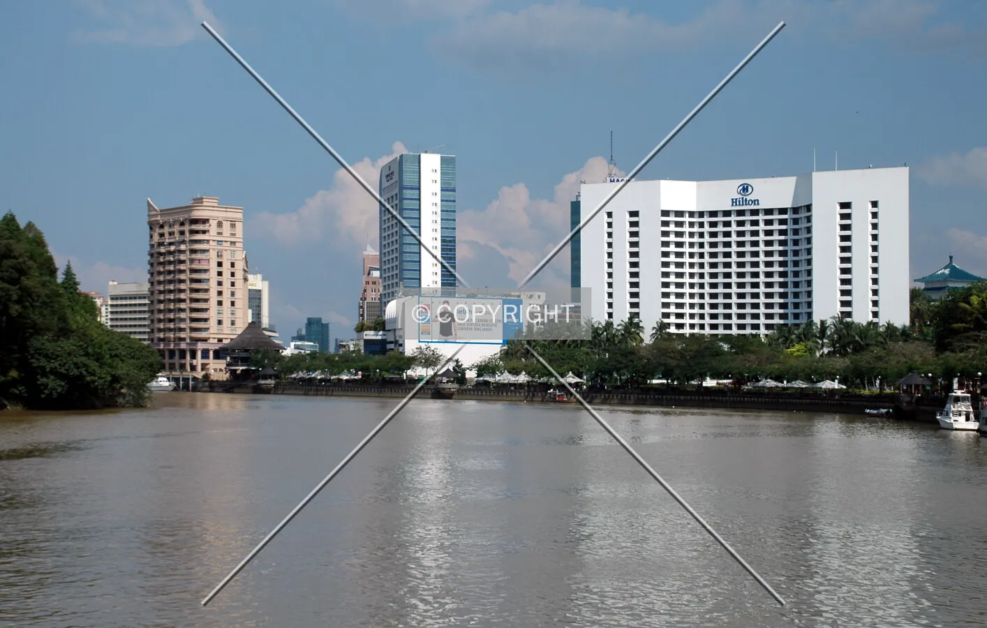 Looking southeast down the river