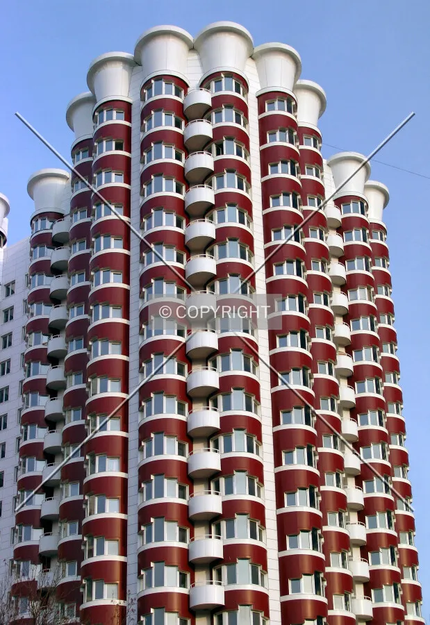 Looking up from the west