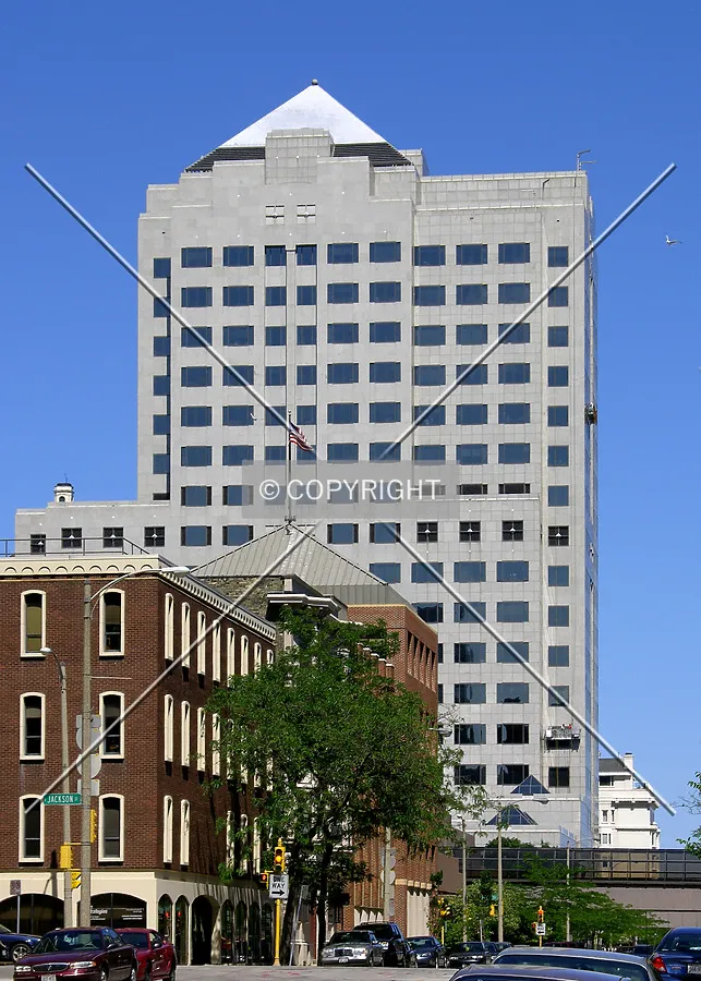 From across East Mason Street to the west
