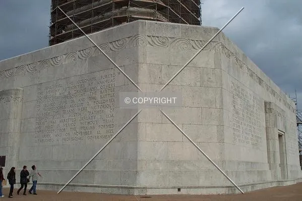 The corner of the enormous base