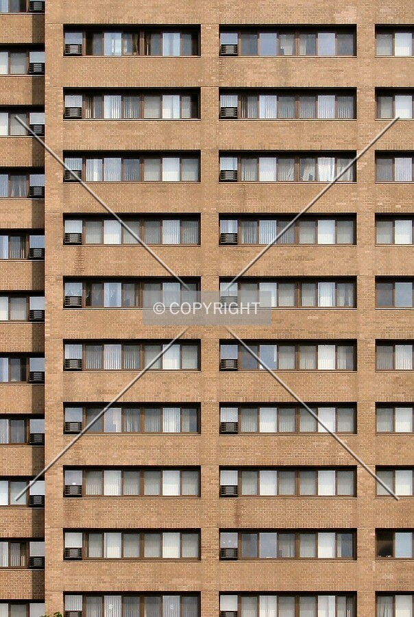 Windows on the west facade