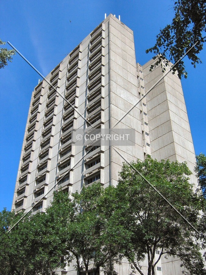 Looking up from North Grotto Street