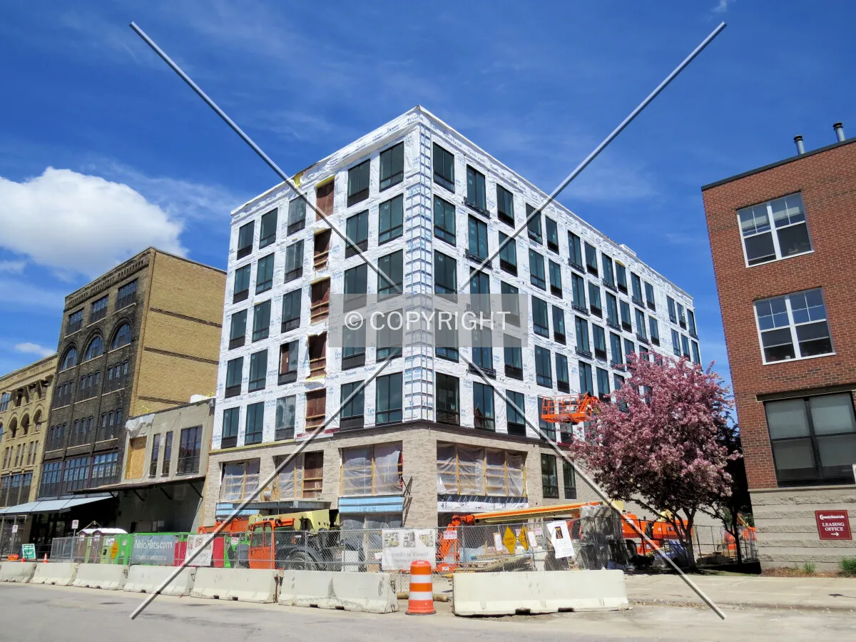 View to the north across 1st Street South