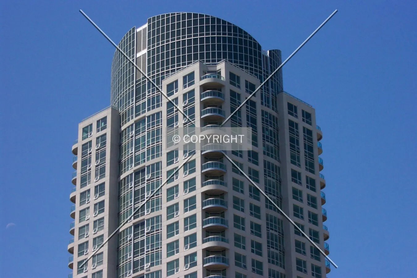 The tower's "crown"
