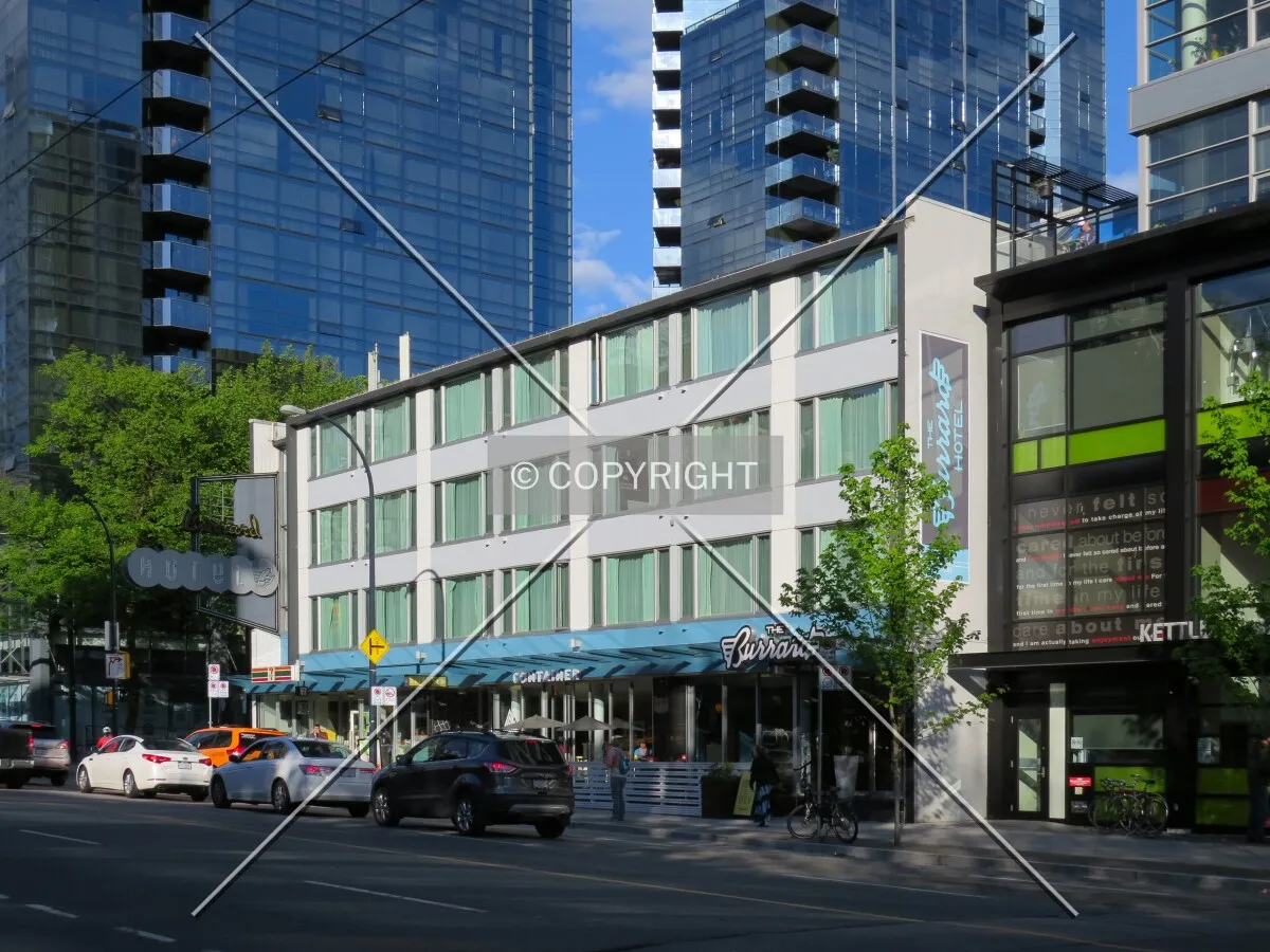 View to the east across Burrard Street