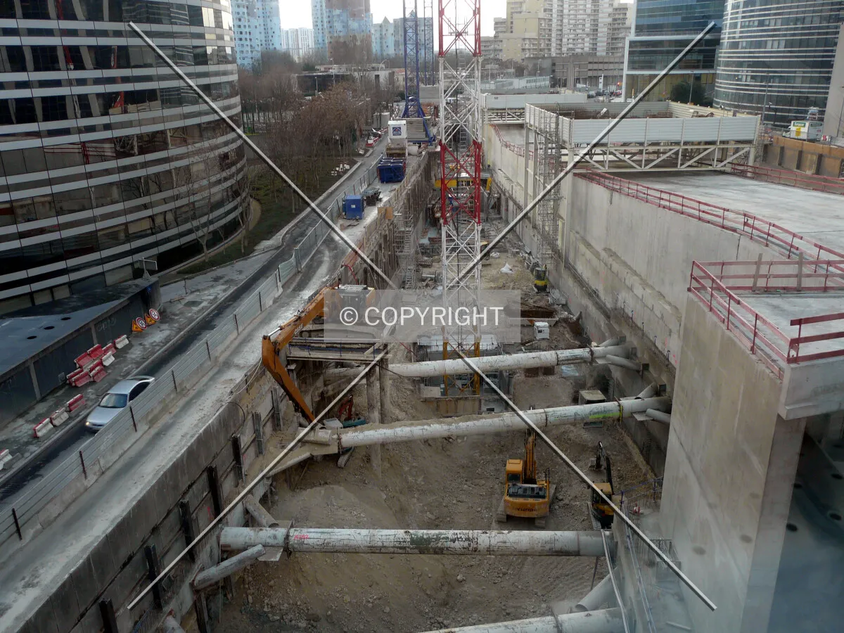 South part of the construction site viewed from the east
