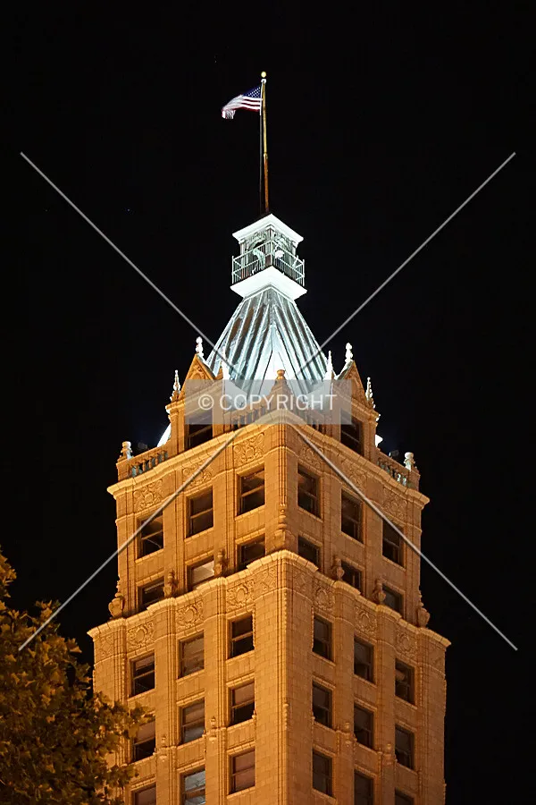 Top of the tower at night; August 23, 2016