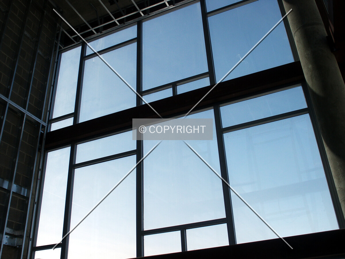 Inside detail of the 15th floor atrium windows