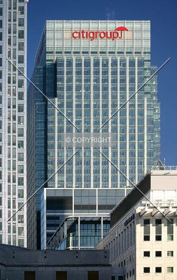 View east from Cabot Square