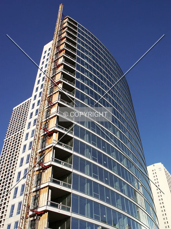 Looking up the southwest corner