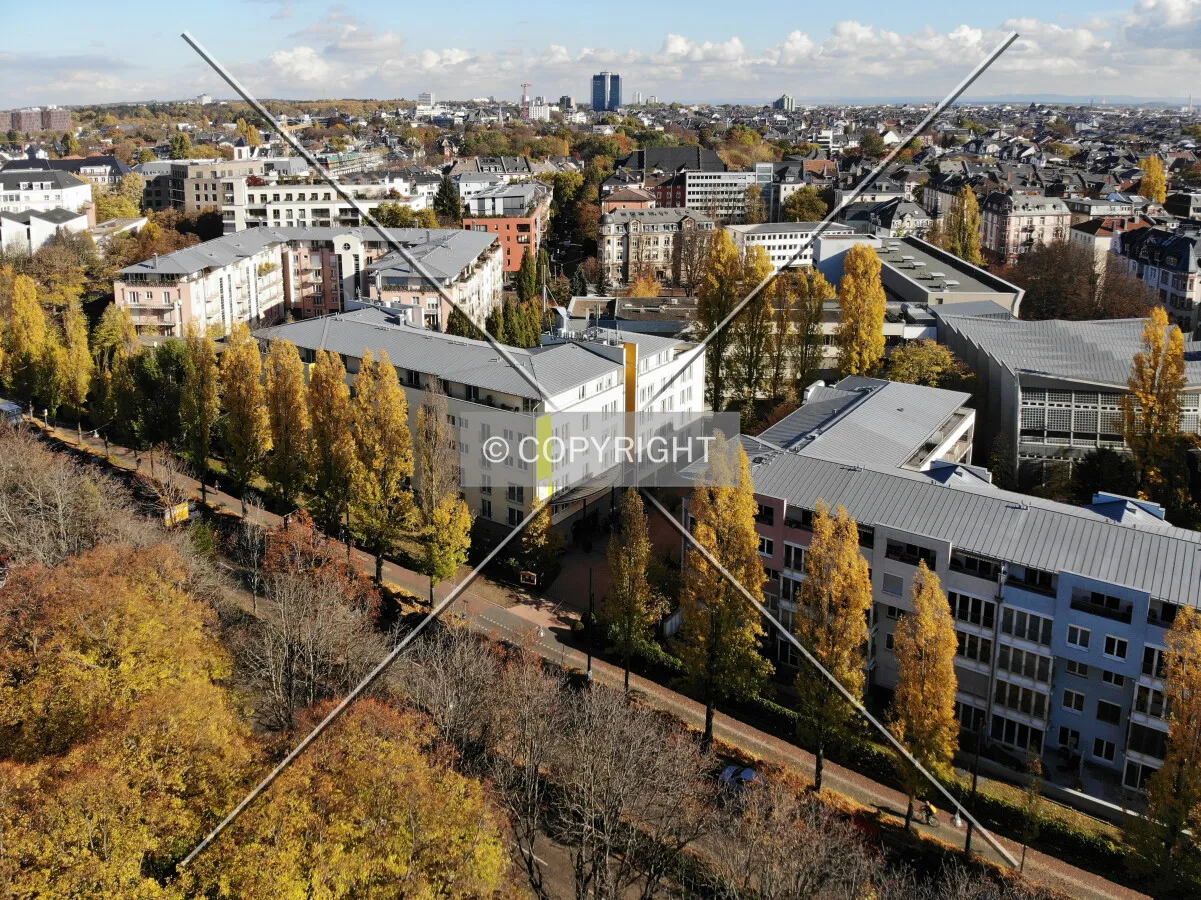 View over Frankfurt Nordend district