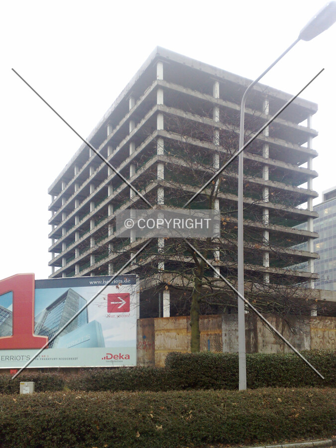 The tower during its demolition phase