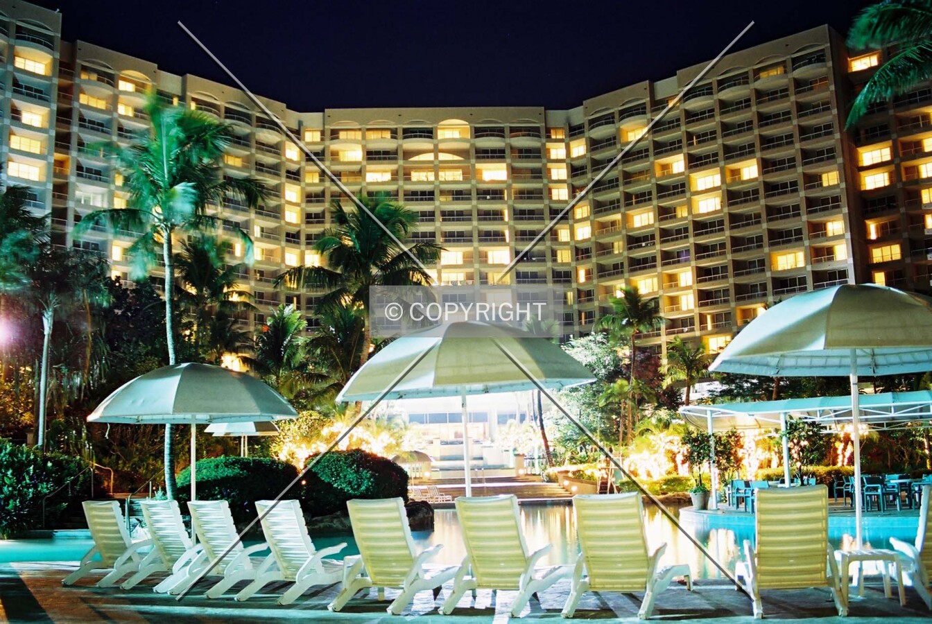 Poolside and tower