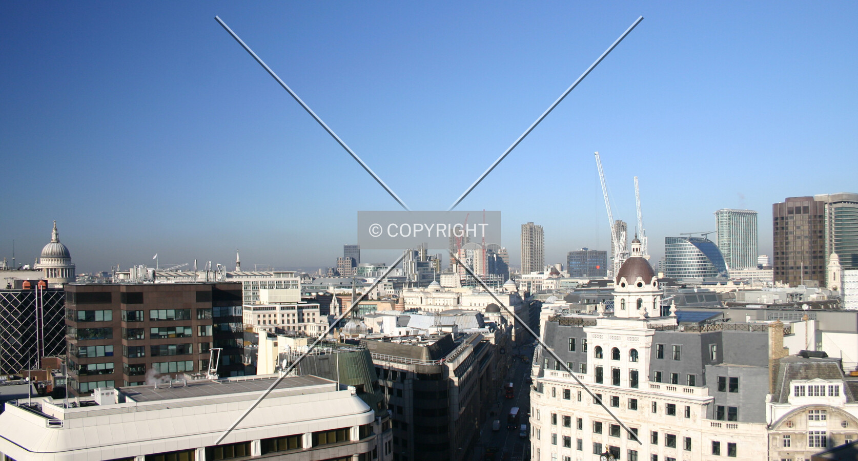 View across the City at the ever-changing skyline