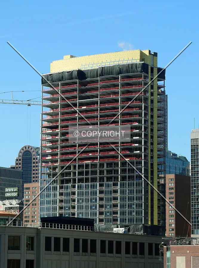 View to the northwest from upper Wacker Drive