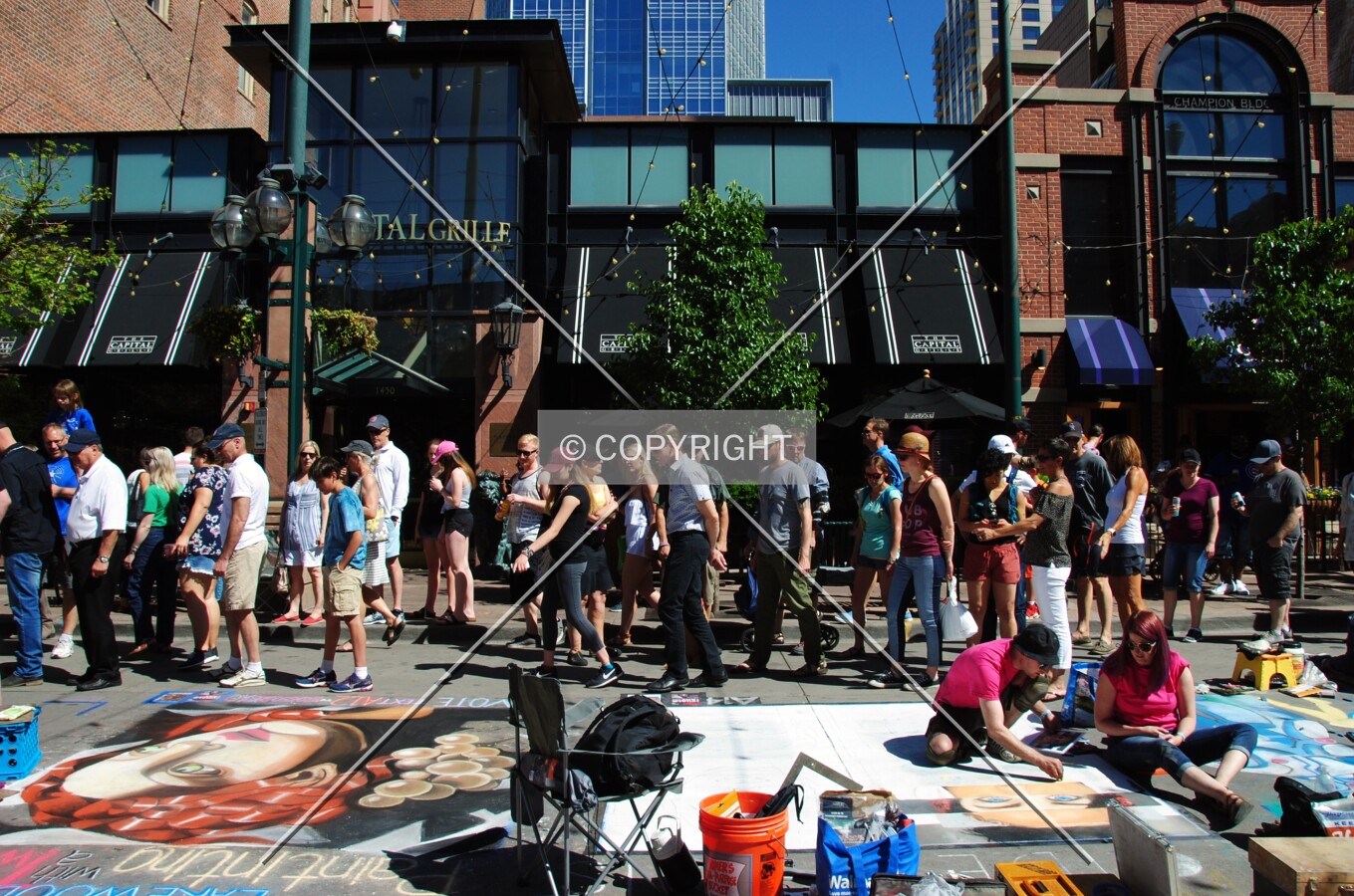 The Denver Chalk Art Festival held in Larimer Square in Downtown Denver