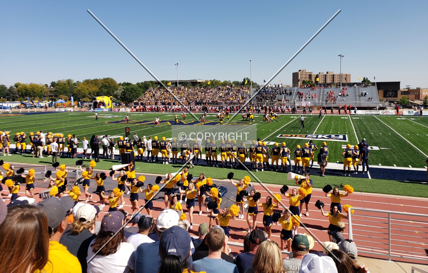 Football game underway