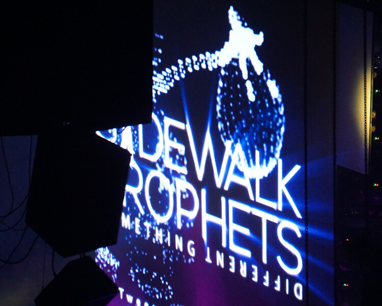 Display while Sidewalk Prophets perform during the 2016 Winter Jam concert; January 23, 2016
